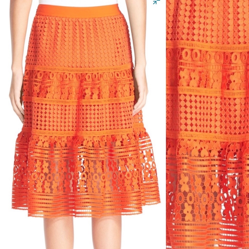 Diane von Furstenberg DVF Tiana‎ Lace Midi Skirt